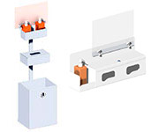 Dispensadores de gel, guantes, mascarillas y pañuelos. Dispensadores de gel, guantes, mascarillas y pañuelos en Madrid y Toledo.