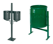 Somos especialistas en papeleras metalicas para exteriores. Papeleras metalicas de exteriores en Madrid y Toledo.