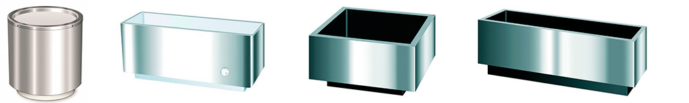 Jardineras Metalicas Serie M10. Jardineras Metalicas M10.