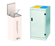 Papeleras de reciclaje para mascarillas, guantes y pañuelos. Papeleras de reciclaje para mascarillas y guantes en Madrid y Toledo.